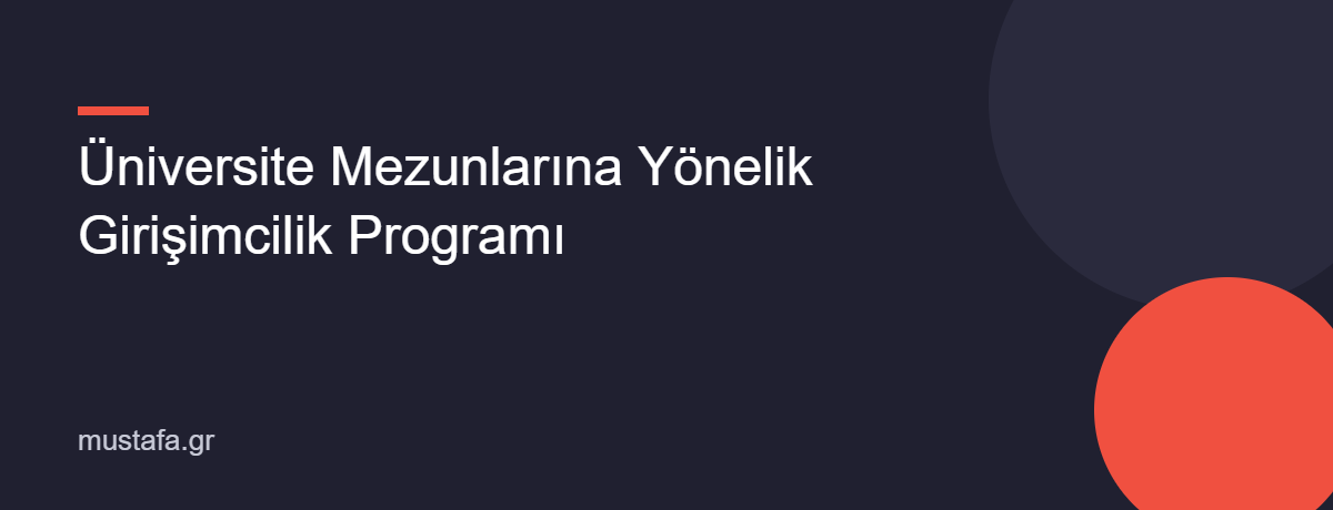 Üniversite Mezunlarına Yönelik Girişimcilik Programı