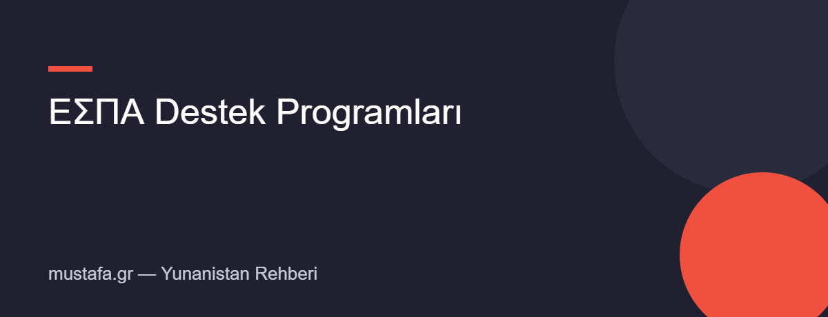 ESPA destek programları